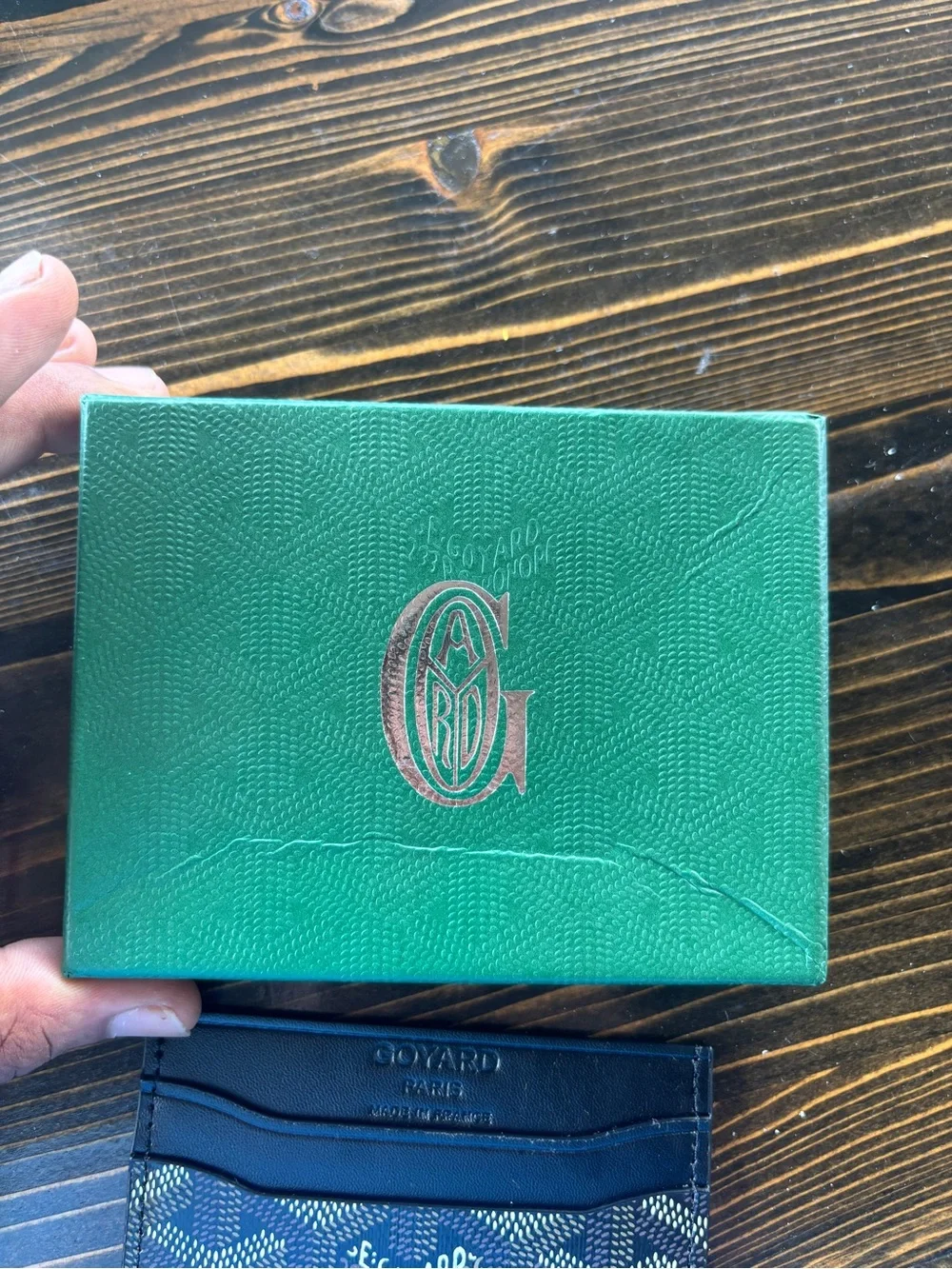 Goyard Two-Tone Brown & Black Card Holder